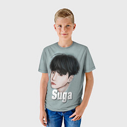 Футболка детская BTS Suga, цвет: 3D-принт — фото 2