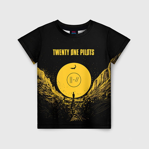 Детская футболка Twenty One Pilots: Yellow Moon / 3D-принт – фото 1