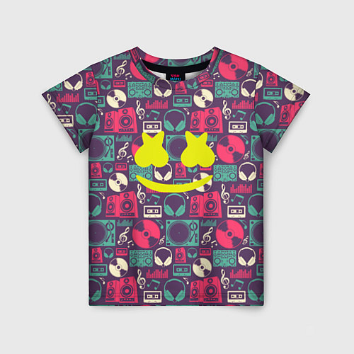 Детская футболка Marshmello DJ / 3D-принт – фото 1