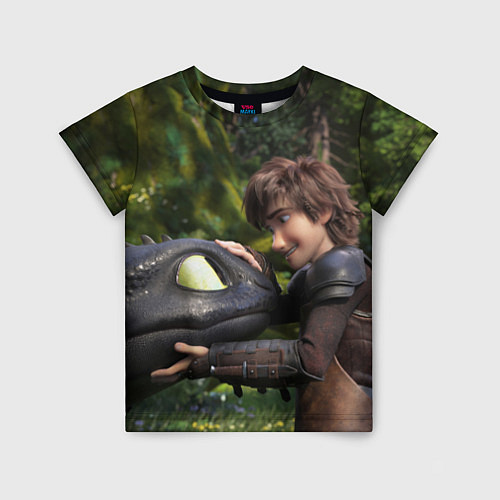 Детская футболка Как приручить дракона / 3D-принт – фото 1