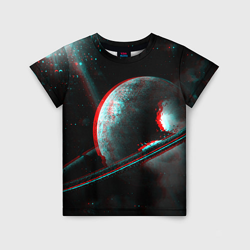 Детская футболка Cosmos Glitch / 3D-принт – фото 1