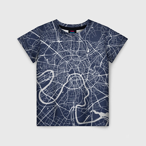 Детская футболка Карта Москвы / 3D-принт – фото 1