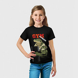 Футболка детская GYM fitness crocodile, цвет: 3D-принт — фото 2