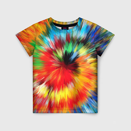 Детская футболка Абстракция разноцветная и яркая / 3D-принт – фото 1