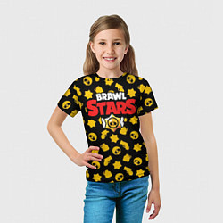 Футболка детская Brawl Stars: Yellow Style, цвет: 3D-принт — фото 2