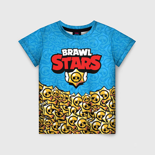 Детская футболка Brawl Stars: Blue Style / 3D-принт – фото 1