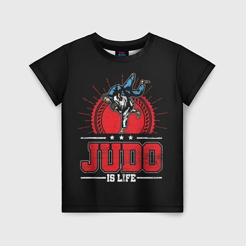 Детская футболка Judo is life / 3D-принт – фото 1