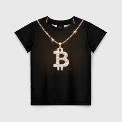 Футболка детская Бриллиантовый биткоин, цвет: 3D-принт