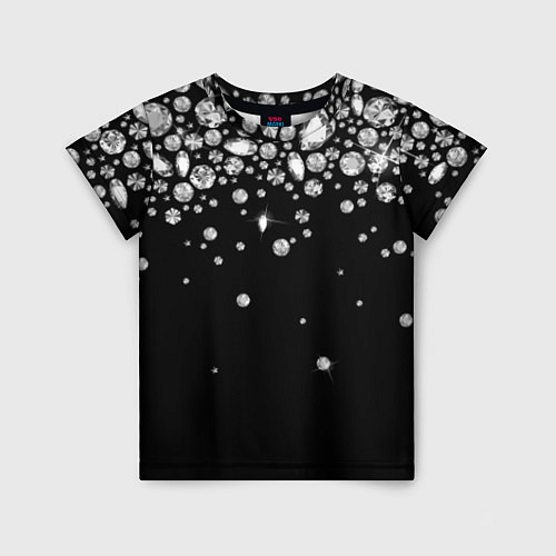Детская футболка Бриллиантовый дождь / 3D-принт – фото 1