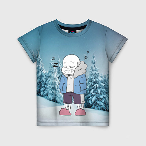 Детская футболка Sans Winter / 3D-принт – фото 1