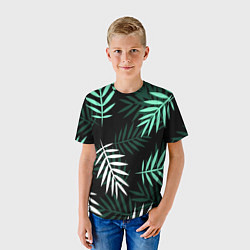 Футболка детская Листья пальмы, цвет: 3D-принт — фото 2