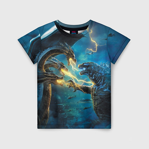 Детская футболка Godzilla Rage / 3D-принт – фото 1
