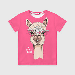 Футболка детская Romantic - llama, цвет: 3D-принт