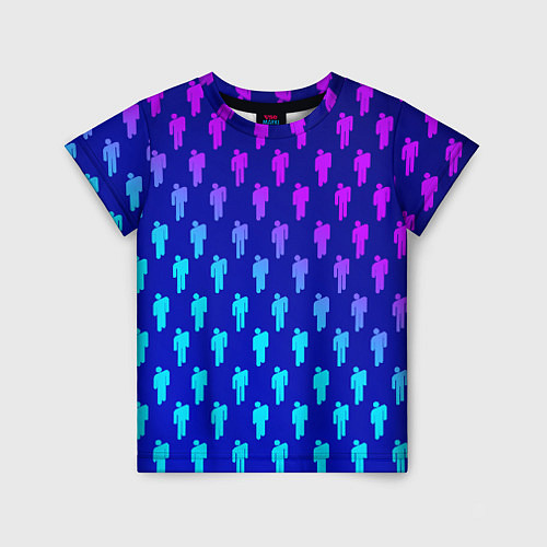 Детская футболка Billie Eilish: Violet Pattern / 3D-принт – фото 1