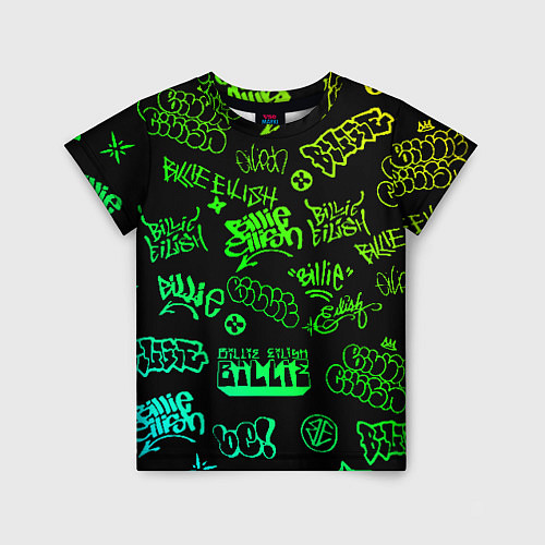 Детская футболка BILLIE EILISH: Grunge Graffiti / 3D-принт – фото 1
