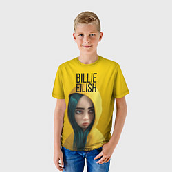 Футболка детская BILLIE EILISH: Yellow Girl, цвет: 3D-принт — фото 2