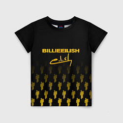 Футболка детская Billie Eilish: Yellow & Black Autograph, цвет: 3D-принт