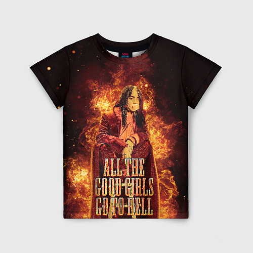 Детская футболка All The Good Girls Go To Hell / 3D-принт – фото 1