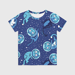 Футболка детская Кот Космонавт, цвет: 3D-принт