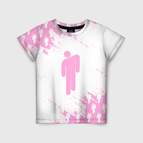 Детская футболка Billie Eilish: Pink Style / 3D-принт – фото 1