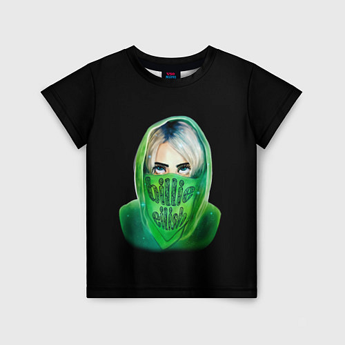 Детская футболка Billie Eilish: Green Acid / 3D-принт – фото 1