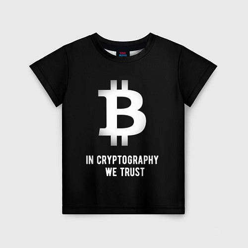 Детская футболка Биткоин Криптовалюта / 3D-принт – фото 1