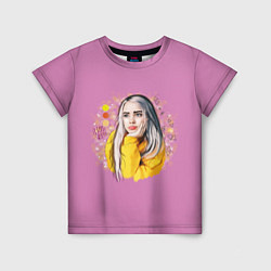 Футболка детская Billie Eilish Pink Art, цвет: 3D-принт