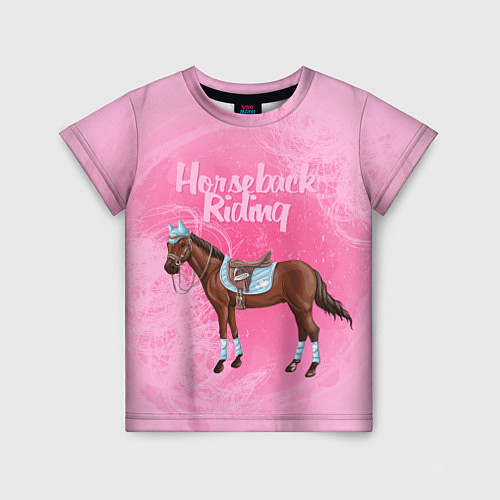 Детская футболка Horseback Rading / 3D-принт – фото 1