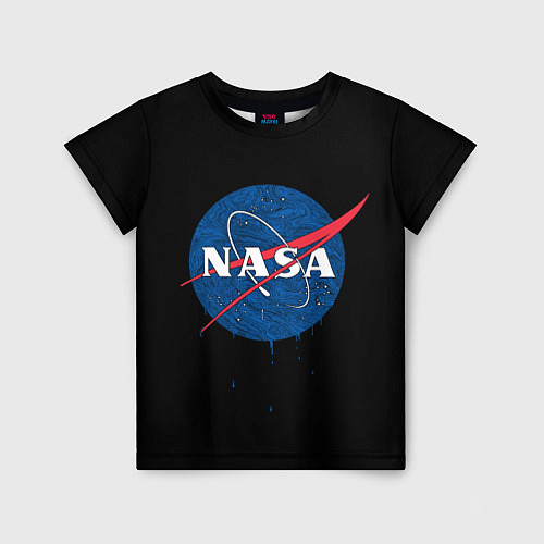Детская футболка NASA Краски / 3D-принт – фото 1