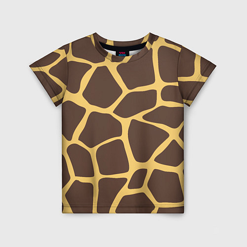 Детская футболка Окрас жирафа / 3D-принт – фото 1