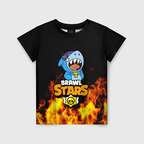 Детская футболка BRAWL STARS LEON SHARK / 3D-принт – фото 1