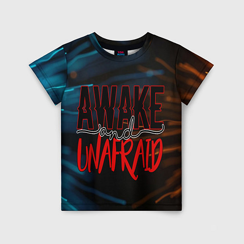 Детская футболка Awake unafraid / 3D-принт – фото 1