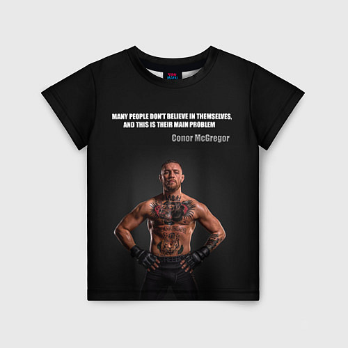Детская футболка Conor McGregor: Motivation / 3D-принт – фото 1