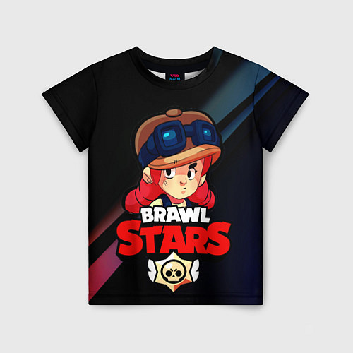 Детская футболка Brawl Stars - Jessie / 3D-принт – фото 1