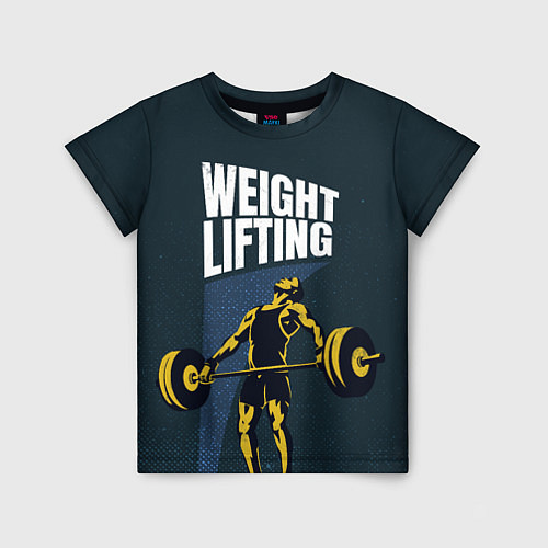 Детская футболка Wheight lifting / 3D-принт – фото 1
