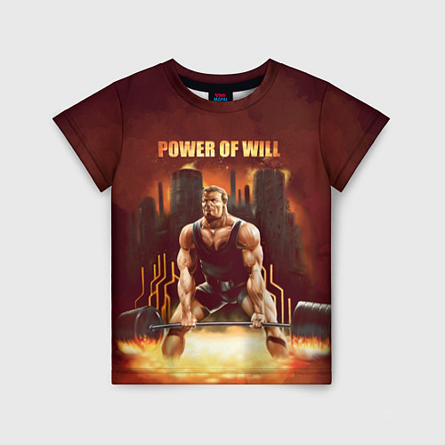 Детская футболка Power of will / 3D-принт – фото 1