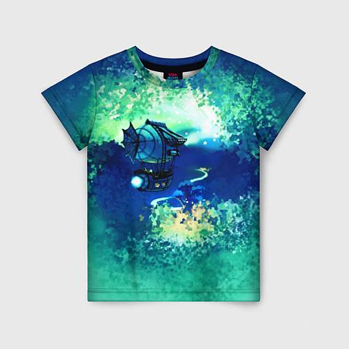 Детская футболка Звездный дирижабль / 3D-принт – фото 1