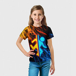 Футболка детская PORTAL, цвет: 3D-принт — фото 2