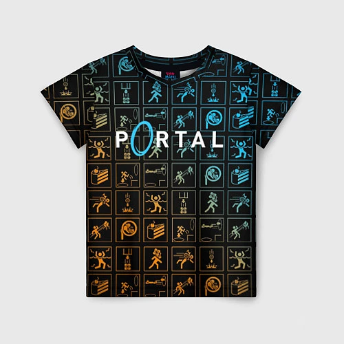 Детская футболка PORTAL / 3D-принт – фото 1