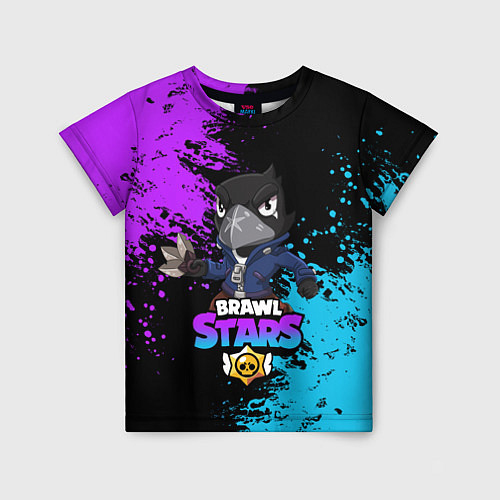 Детская футболка Brawl Stars Crow / 3D-принт – фото 1