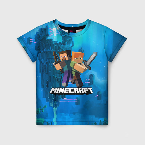 Детская футболка Minecraft Майнкрафт / 3D-принт – фото 1