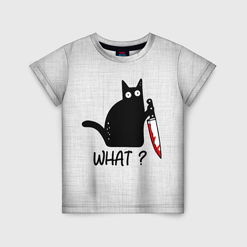 Детская футболка What cat / 3D-принт – фото 1
