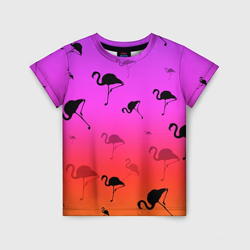 Детская футболка Фламинго / 3D-принт – фото 1