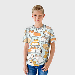 Футболка детская Корги, цвет: 3D-принт — фото 2