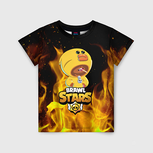Детская футболка Brawl stars sally leon / 3D-принт – фото 1