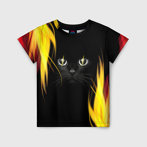Детская футболка Грозовой кошак / 3D-принт – фото 1