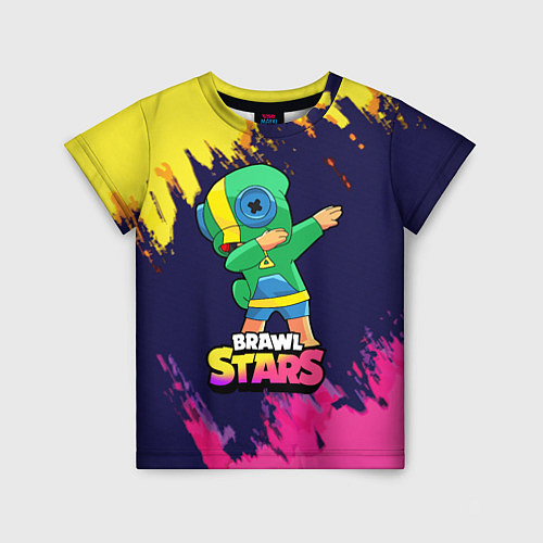 Детская футболка Brawl Stars Leon, Dab / 3D-принт – фото 1