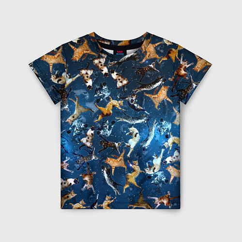 Детская футболка Космические коты / 3D-принт – фото 1