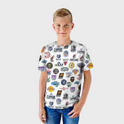 Футболка детская NBA Pattern, цвет: 3D-принт — фото 2