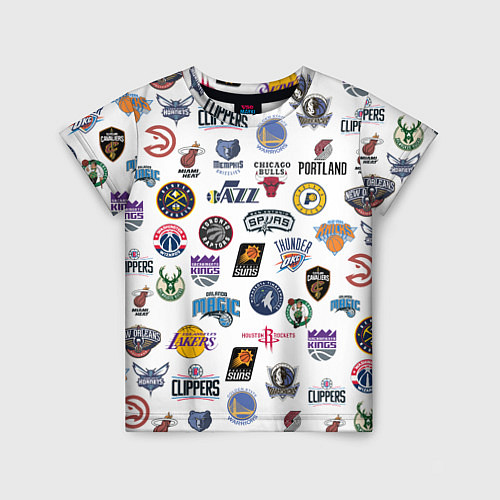 Детская футболка NBA Pattern / 3D-принт – фото 1